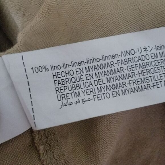 Zara Boxy Linen Button Up. Size M. - Picture 6 of 9
